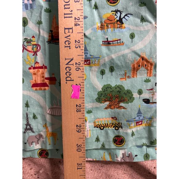 Disney Parks Icon Button Down Shirt XL Teal Mickey Castle Magic Pirates Epcot - Picture 6 of 8